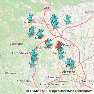 Mappa Via Monte Novegno, 36033 Isola Vicentina VI, Italia (7.20111)