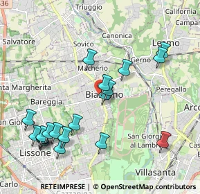 Mappa Piazza Italia, 20853 Biassono MB, Italia (2.235)