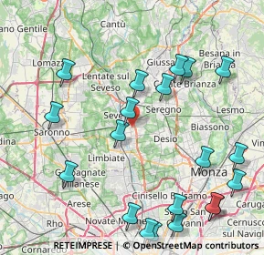 Mappa Via Giuseppe Garibaldi, 20031 Cesano Maderno MB, Italia (10.025)