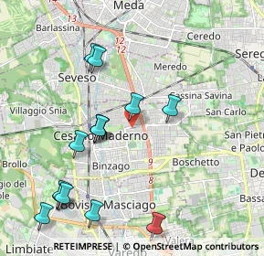 Mappa Via Giuseppe Garibaldi, 20031 Cesano Maderno MB, Italia (2.22286)