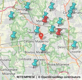 Mappa Via Giuseppe Garibaldi, 20031 Cesano Maderno MB, Italia (4.78)