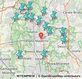 Mappa Via Giuseppe Garibaldi, 20031 Cesano Maderno MB, Italia (4.19929)