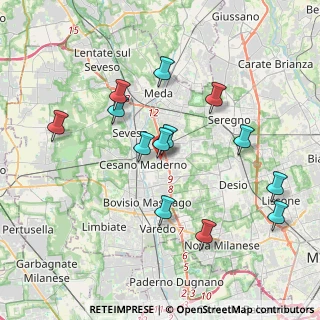 Mappa Via Giuseppe Garibaldi, 20031 Cesano Maderno MB, Italia (3.7)