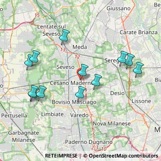 Mappa Via Giuseppe Garibaldi, 20031 Cesano Maderno MB, Italia (4.26583)