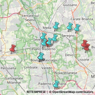 Mappa Via Giuseppe Garibaldi, 20031 Cesano Maderno MB, Italia (3.88462)