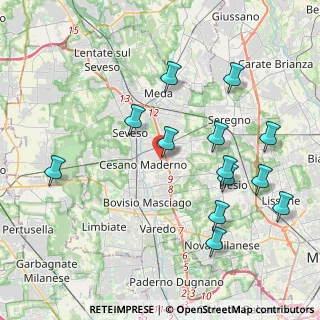 Mappa Via Giuseppe Garibaldi, 20031 Cesano Maderno MB, Italia (4.32077)