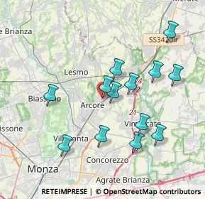 Mappa Via F. Gilera, 20862 Arcore MB, Italia (3.62154)