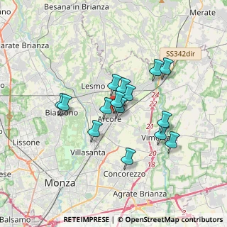 Mappa Piazza Sandro Petrini, 20862 Arcore MB, Italia (2.76533)
