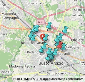 Mappa Via Sacro Monte, 21052 Busto Arsizio VA, Italia (1.445)