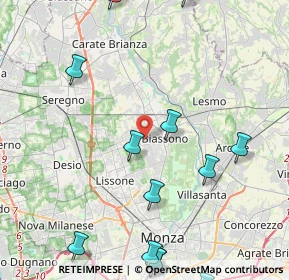 Mappa Via Felice Cavallotti, 20845 Biassono MB, Italia (5.66462)