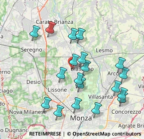 Mappa Via Felice Cavallotti, 20845 Biassono MB, Italia (3.92842)