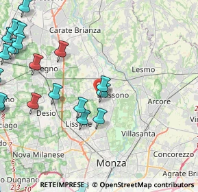 Mappa Via Felice Cavallotti, 20845 Biassono MB, Italia (5.801)