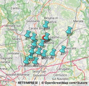 Mappa Via Felice Cavallotti, 20845 Biassono MB, Italia (5.625)
