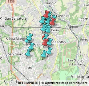 Mappa Via Felice Cavallotti, 20845 Biassono MB, Italia (1.3165)