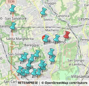 Mappa Via Felice Cavallotti, 20845 Biassono MB, Italia (2.46)