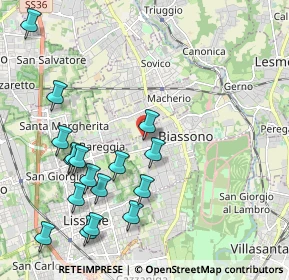 Mappa Via Felice Cavallotti, 20845 Biassono MB, Italia (2.34706)