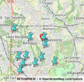 Mappa Via Felice Cavallotti, 20845 Biassono MB, Italia (2.16636)