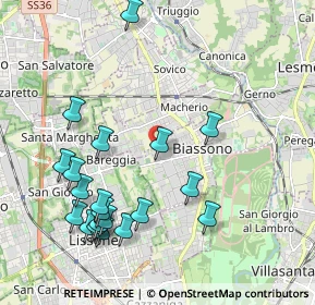 Mappa Via Felice Cavallotti, 20845 Biassono MB, Italia (2.2605)