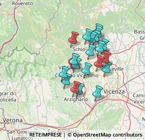 Mappa Via Nanti, 36073 Cornedo Vicentino VI, Italia (10.7115)