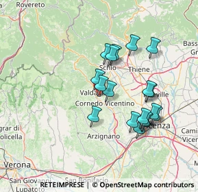Mappa Via Nanti, 36073 Cornedo Vicentino VI, Italia (12.86444)