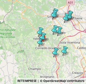 Mappa Via Nanti, 36073 Cornedo Vicentino VI, Italia (6.88417)