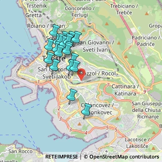 Mappa Strada di Cattinara, 34139 Trieste TS, Italia (1.7015)