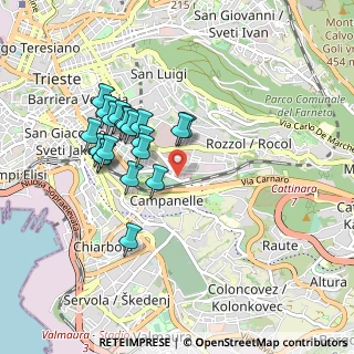 Mappa Strada di Cattinara, 34139 Trieste TS, Italia (0.8025)
