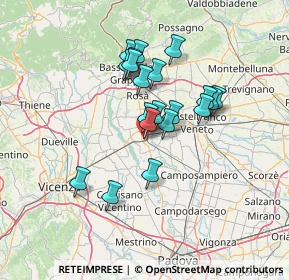 Mappa Via C. Battisti, 35013 Cittadella PD, Italia (11.007)