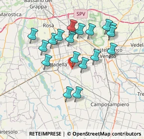 Mappa Via F. Filzi, 35019 Tombolo PD, Italia (6.84056)