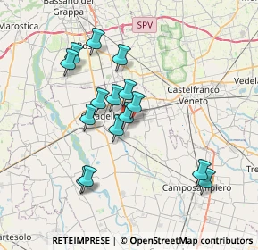 Mappa Via F. Filzi, 35019 Tombolo PD, Italia (6.48933)