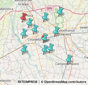 Mappa Via F. Filzi, 35019 Tombolo PD, Italia (6.73583)