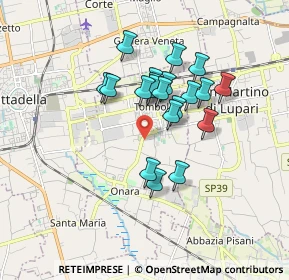 Mappa Via F. Filzi, 35019 Tombolo PD, Italia (1.367)