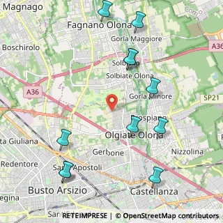 Mappa Via I Maggio, 21057 Olgiate Olona VA, Italia (2.47364)