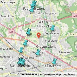 Mappa Via I Maggio, 21057 Olgiate Olona VA, Italia (2.85722)