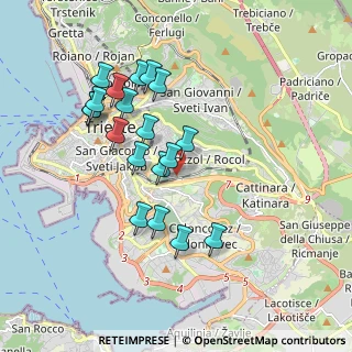 Mappa Str. di Cattinara, 34139 Trieste TS, Italia (1.73842)