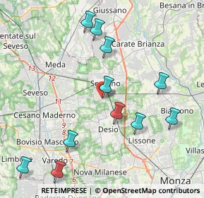 Mappa Via Albert Einstein, 20831 Seregno MB, Italia (4.46545)