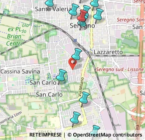 Mappa Via Albert Einstein, 20831 Seregno MB, Italia (1.33286)