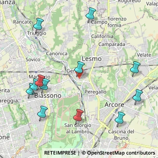 Mappa Via A. Tinelli, 20855 Lesmo MB, Italia (2.66417)