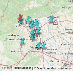 Mappa Via Gioacchino Rossini, 36031 Dueville VI, Italia (10.13438)