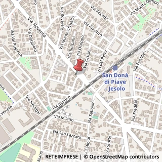 Mappa Via Belluno, 1, 30027 San Donà di Piave, Venezia (Veneto)