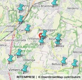 Mappa 20882 Bernareggio MB, Italia (2.43154)