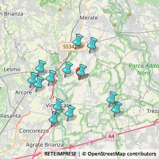 Mappa Via del Commercio, 20882 Bernareggio MB, Italia (3.93923)