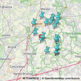 Mappa Via del Commercio, 20882 Bernareggio MB, Italia (3.45444)