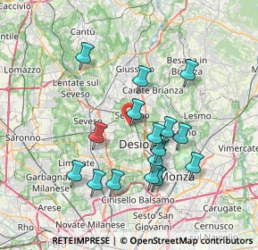 Mappa Via Platone, 20831 Seregno MB, Italia (6.82875)