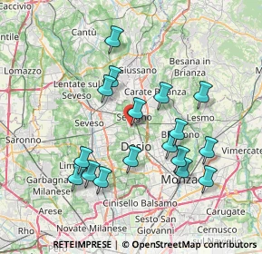 Mappa Via Platone, 20831 Seregno MB, Italia (7.13706)