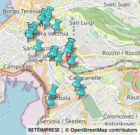 Mappa Via del Destriero, 34137 Trieste TS, Italia (0.9125)