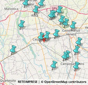 Mappa Via Confini di Onara, 35013 Cittadella PD, Italia (9.329)