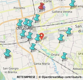 Mappa Via Confini di Onara, 35013 Cittadella PD, Italia (2.25467)