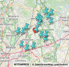 Mappa Via Padre Gustino Borgonovo, 20886 Aicurzio MB, Italia (6.25722)