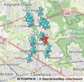 Mappa Via Madonna dell'Albero, 21055 Gorla Minore VA, Italia (1.46143)